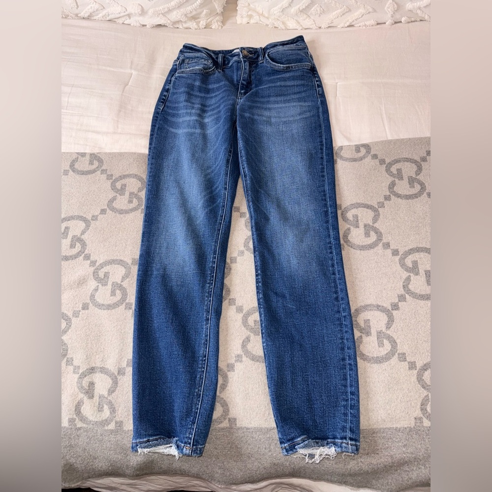 Flying Monkey Straight Leg Dark Blue Denim Jeans